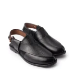Black Crocodile Air Peshawari Chappal Daul Side