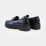 Black Crocodile Chunky Loafers L2 Back