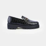 Black Crocodile Chunky Loafers L2 single