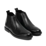 Black Leather Chelsea Boots