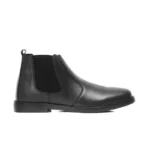 Black Leather Chelsea Boots Single