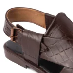 Brown Crocodile Air Peshawari Chappal Close