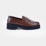 Brown Crocodile Chunky Loafers L2 Single