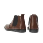Brown Leather Chelsea Boots back